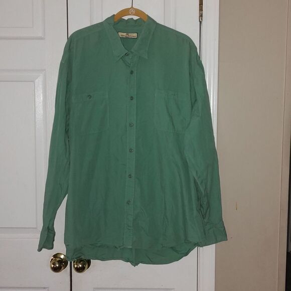 Tommy Bahama  seafoam green long sleeve button down shirt  Sz XXL - Picture 1 of 6